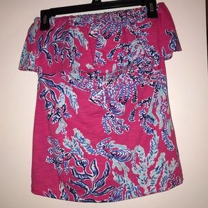 Lilly Pulitzer strapless top